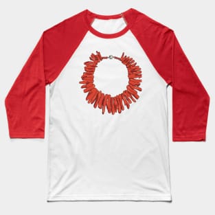 Orange coral necklace design Baseball T-Shirt